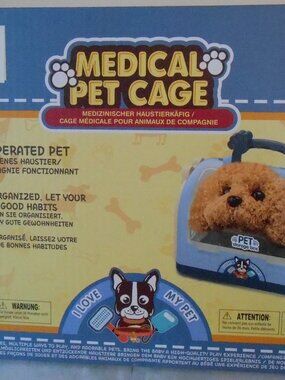 Interactive Veterinarian Play Set-Medical Pet Storage Box w/Battery Operated Pet